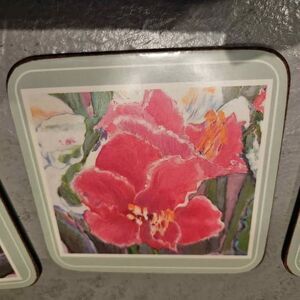 Pimpernel England 1988 Deluxe Edwn Floral Coasters In Box set of 6